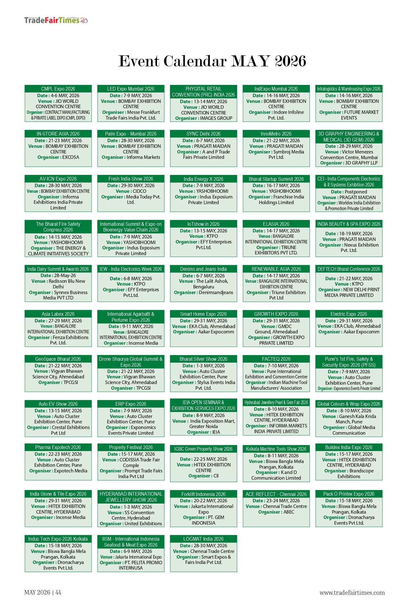 May Calender 2026